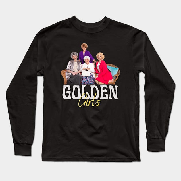 Stay golden vintage colorful golden Girls design Long Sleeve T-Shirt by Nasromaystro